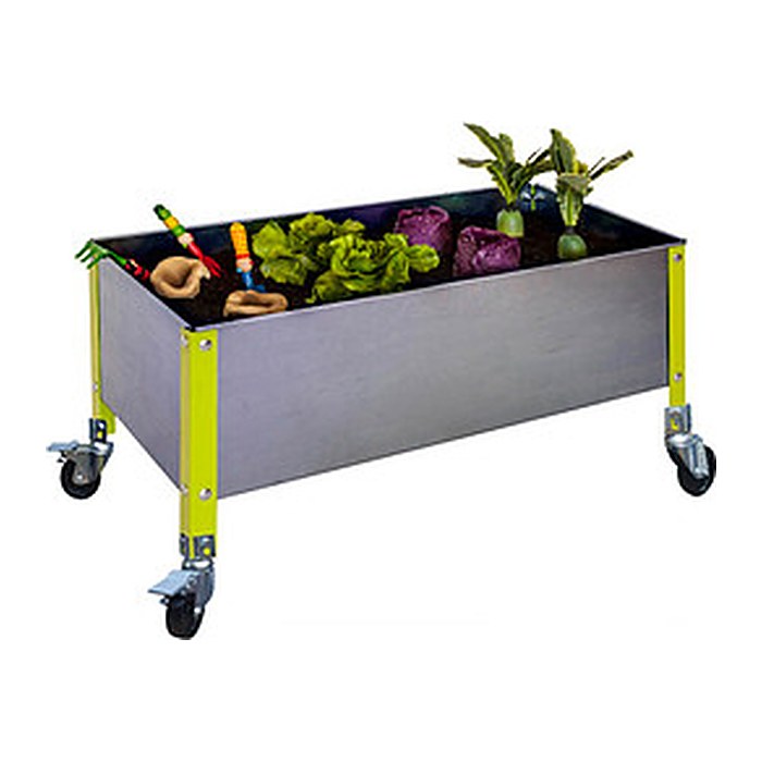 Simonrack Hochbeet SIMONGARDEN URBAN Metall grün, silber rechteckig 90,0 x 40,0 x 48,5 cm, 1 St.