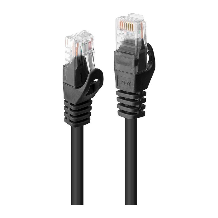 LINDY Patchkabel Cat6 U/UTP Basic schwarz 0.30m