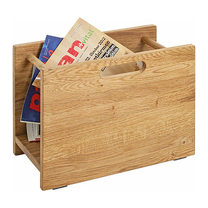HAKU Möbel Zeitungsständer 54350 eiche Holz, DIN A4 quer, 1 St.