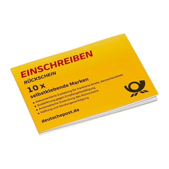 Deutsche Post 4,85 € Einschreibenmarken "Rückschein" 1852 selbstklebend, 10 St.