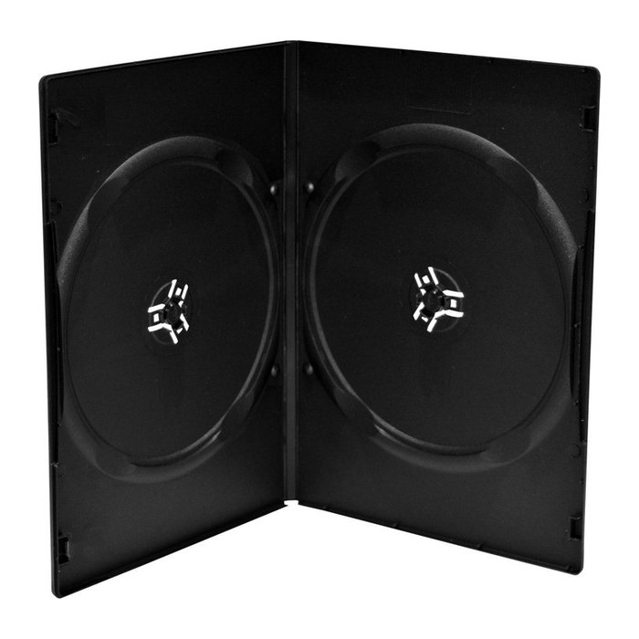 MediaRange DVD-Leerhülle schmal für 2 Dics 7mm schwarz 100St