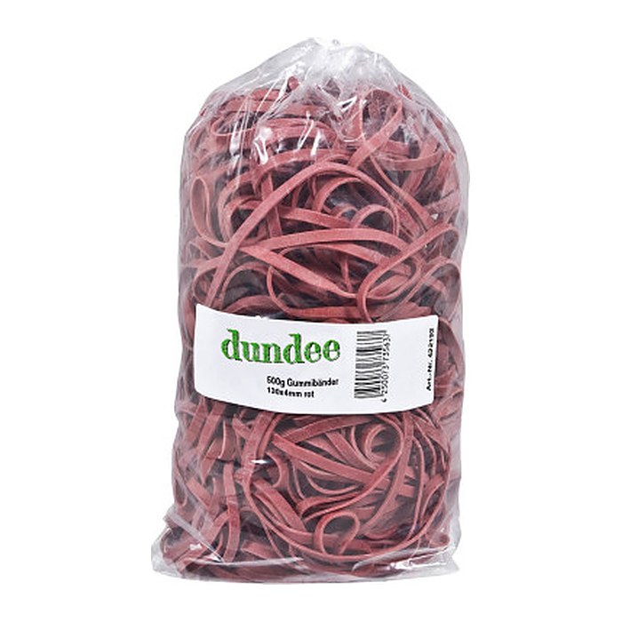 dundee Gummibänder rot 0,4 cm, Ø 13,0 cm, 500,0 g