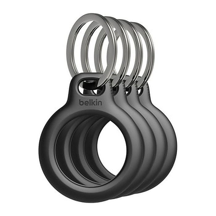 belkin Schlüsselanhänger Apple AirTag Halterung schwarz, 4 St.