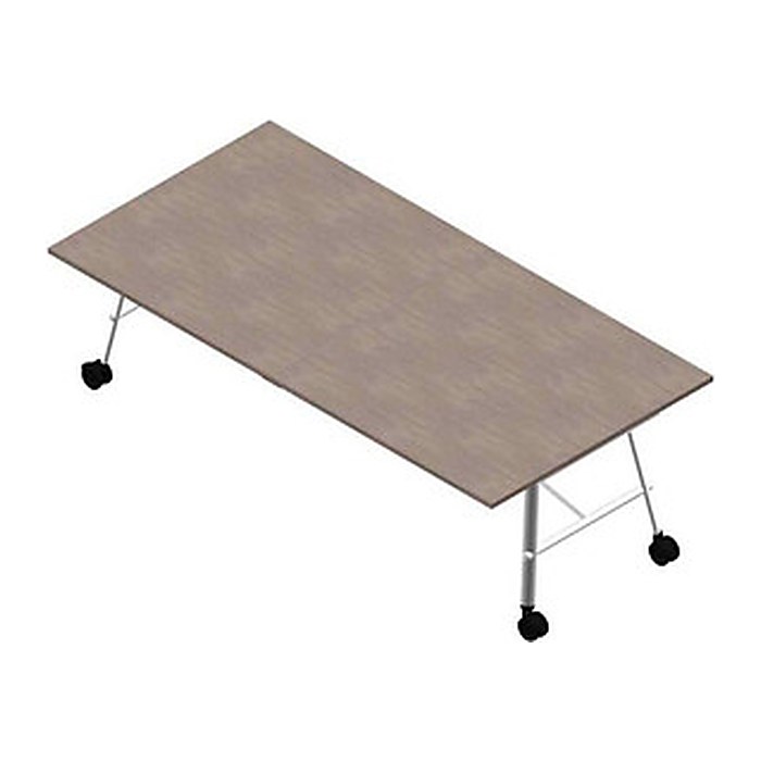 Quadrifoglio Konferenztisch SERENITY beton rechteckig, A-Gestell weiß, 240,0 x 120,0 x 75,0 cm