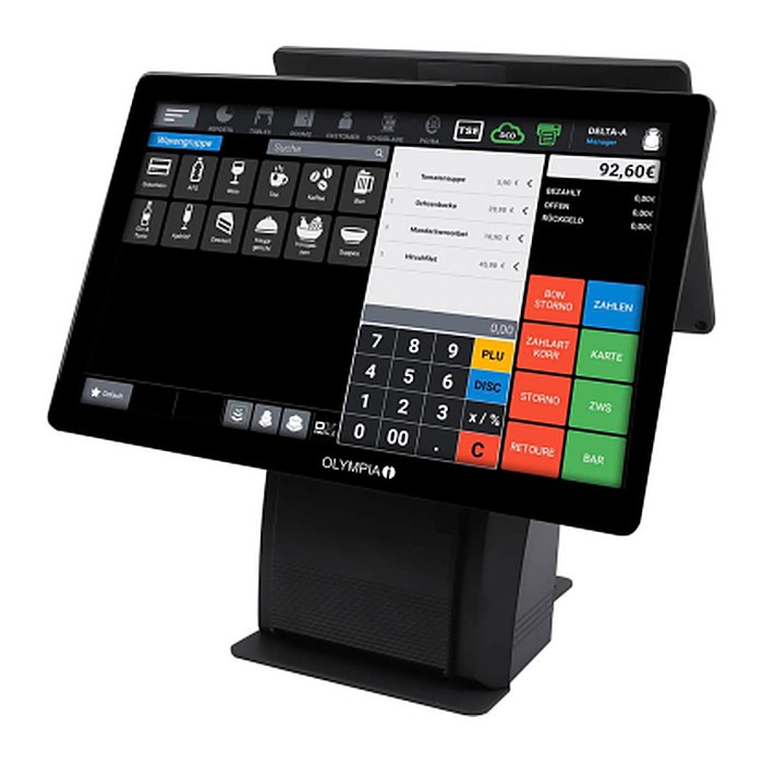 OLYMPIA Registrierkasse T215DK (ohne TSE-Lizenz) schwarz