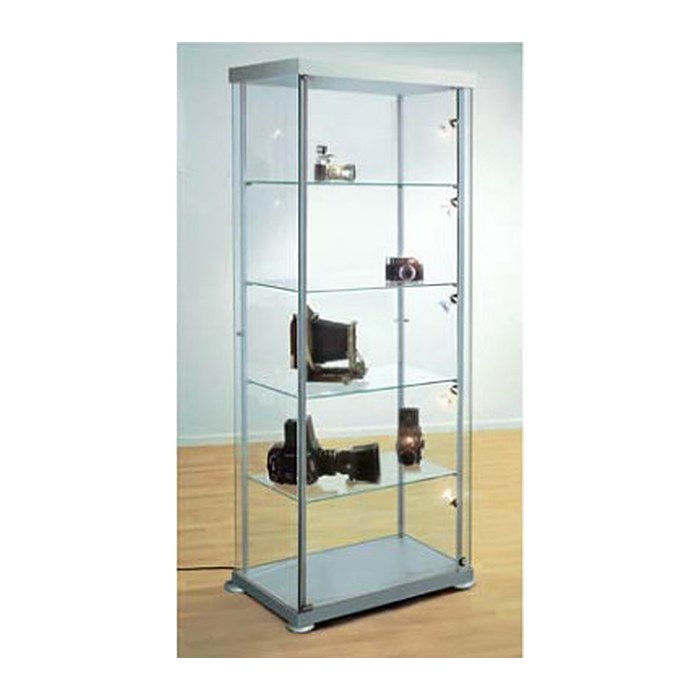 Kerkmann expoline Glasvitrine silber 4 Fachböden
