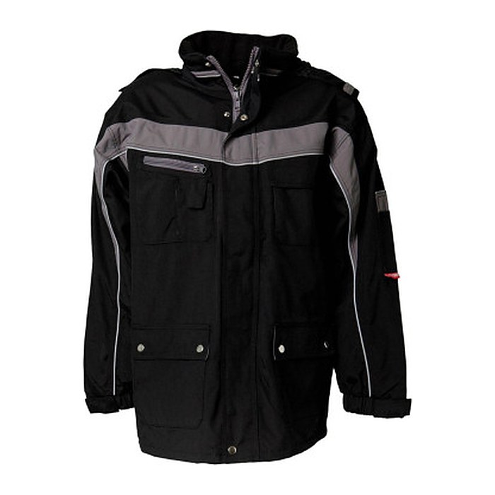 PLANAM® unisex Winterjacke PLALINE schwarz, zink Größe 3XL