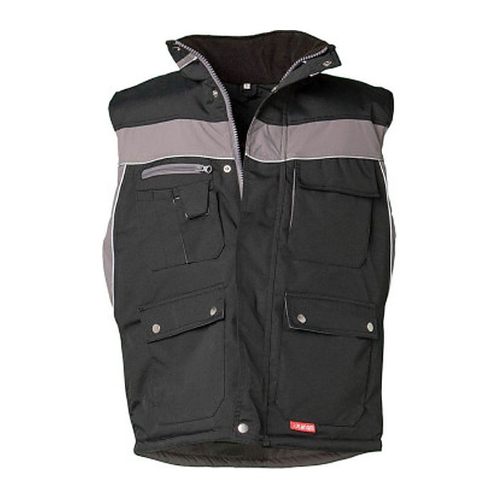 PLANAM® unisex Winterweste PLALINE schwarz, zink Größe 4XL