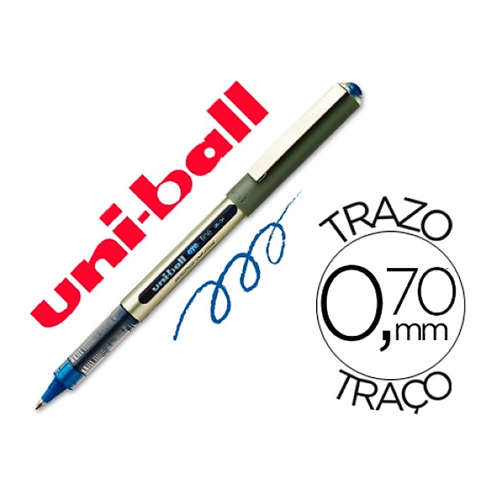 uni-ball eye fine UB-157E Tintenroller silber 0,4 mm, Schreibfarbe: blau, 12 St.