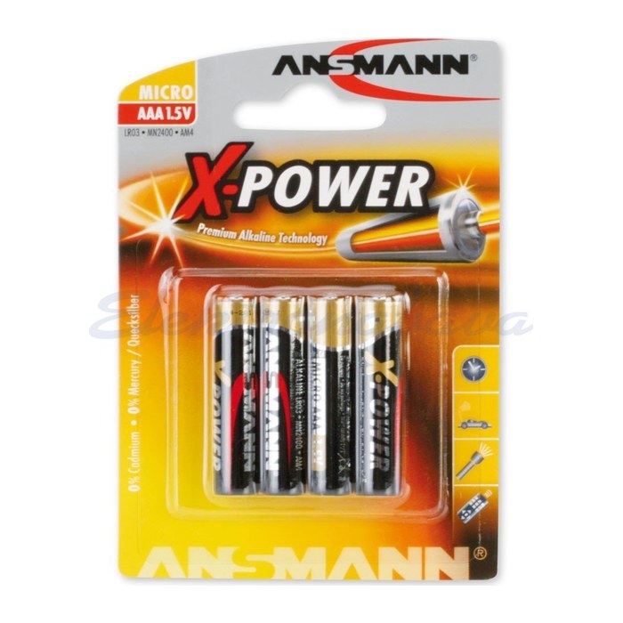 ANSMANN Batterien X-POWER Alkali-Mangan Micro AAA 1,5 V, 4 St.