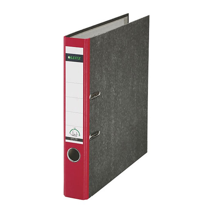 LEITZ 1050 Ordner rot marmoriert Karton 5,2 cm DIN A4, 1 St.