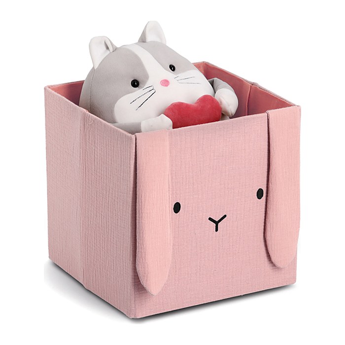 Zeller Hase Aufbewahrungsbox altrosa 28,0 x 28,0 x 28,0 cm, 1 St.