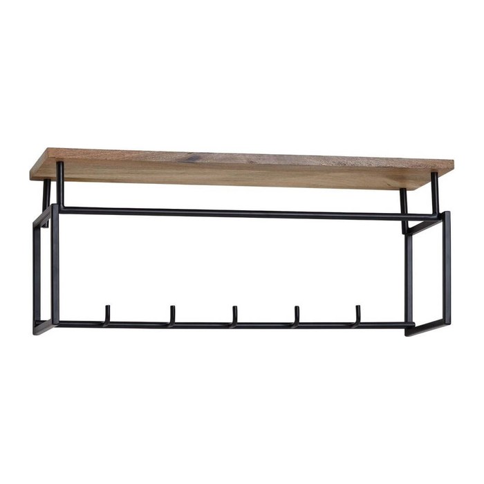 WOHNLING Wandgarderobe WL6.450 braun Holz 5 Haken 71,0 x 29,0 cm, 1 St.
