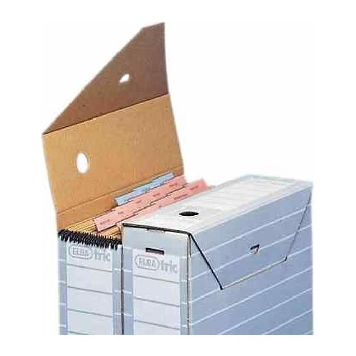 ELBA Archivboxen Tric grau/weiß 11,0 x 34,0 x 27,0 cm, 10 St.