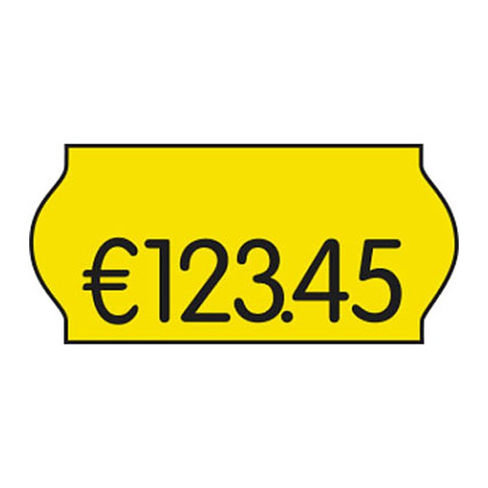 CreenLine Preisetiketten leuchtgelb permanent 26,0 x 12,0 mm, 18 Rollen