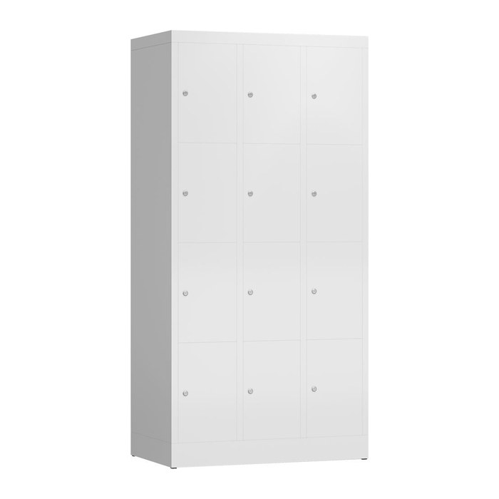 ClassiX Schließfachschrank signalweiß X-520437, 12 Schließfächer 87,0 x 50,0 x 180,0 cm