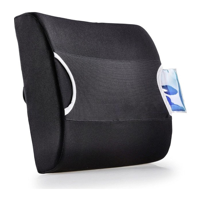 Maximex Rückenstütze für Bürostuhl verstellbar schwarz für Bürostühle, 1 St.