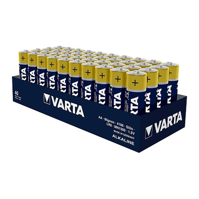 VARTA Batterien LONGLIFE Alkali-Mangan Mignon AA 1,5 V, 40 St.