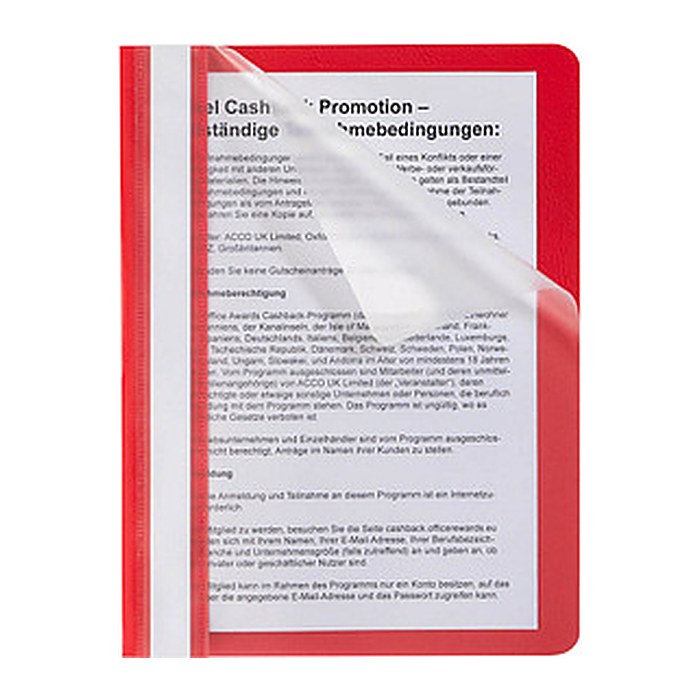 Schnellhefter Kunststoff rot DIN A5, 1 St.