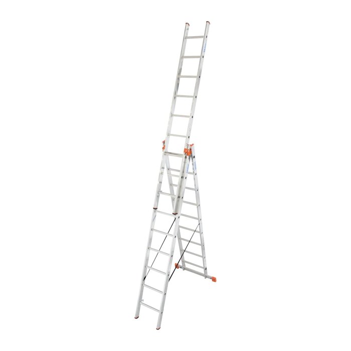 KRAUSE Vielzweckleiter MONTO Tribilo silber 3x 9 Sprossen, H: 270,0 cm