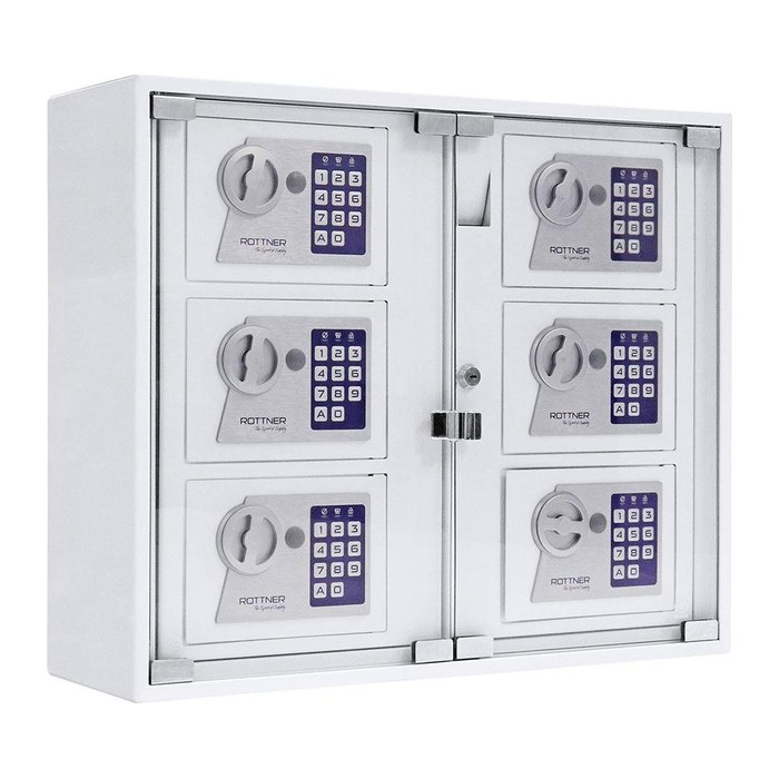 ROTTNER Keysystem Schlüsseltresor weiß, Elektronikschloss, 56,5 x 18,0 x 47,4 cm, 1 St.