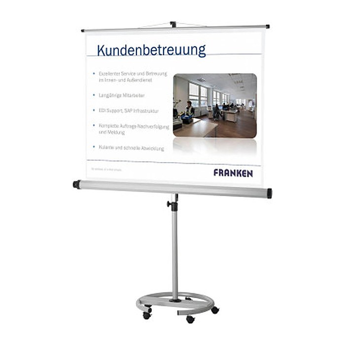 FRANKEN Stativleinwand MOBIL 1:1, 150 x 150 cm Projektionsfläche