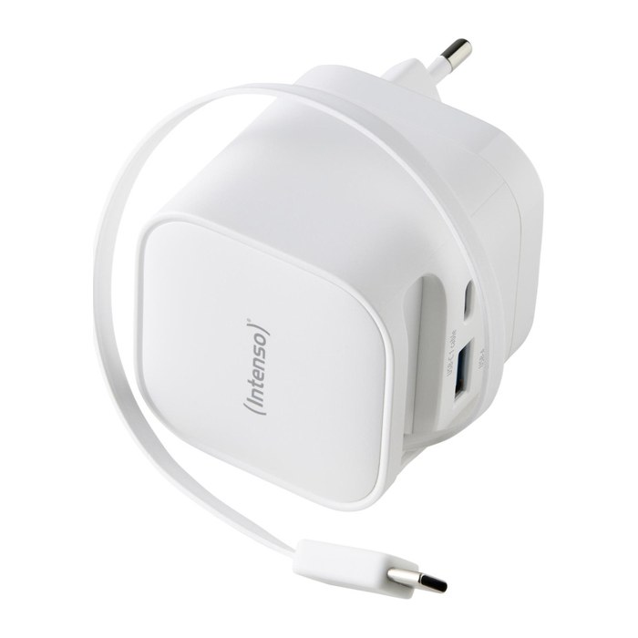 Intenso Compact Fast Charger 65W USB-C/USB-A White
