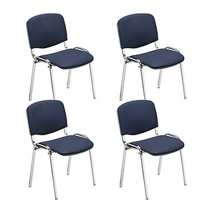 Nowy Styl Besucherstühle Iso blau Kunstleder, 4 St.