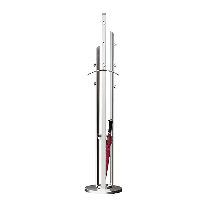 Kerkmann Kleiderständer Solitär 30606914 silber Metall 8 Haken 40,0 x 175,0 cm, 1 St.