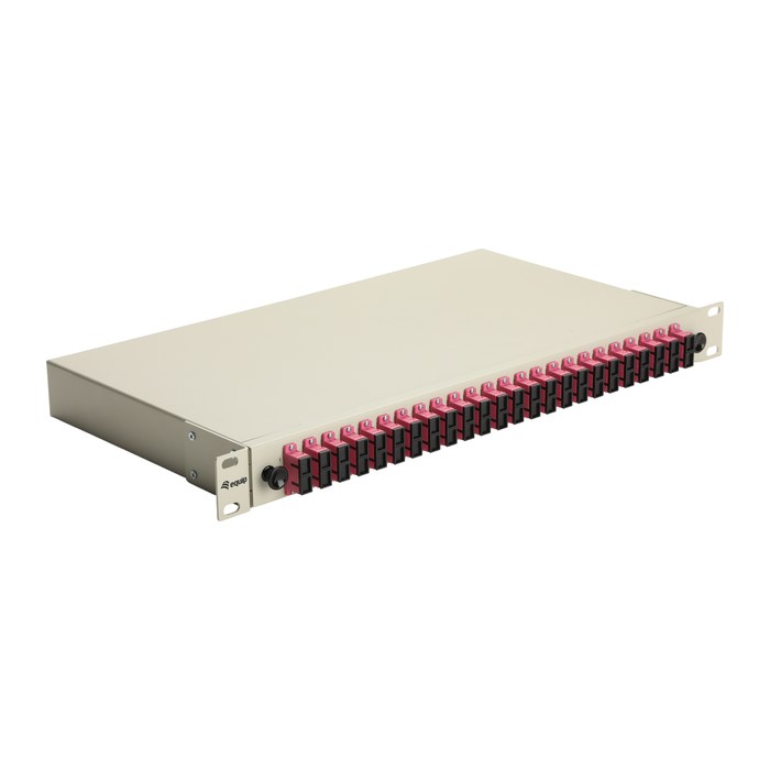 Equip LWL-Spleißkasten 24-Port SC-Duplex OM4 1U komplett gr