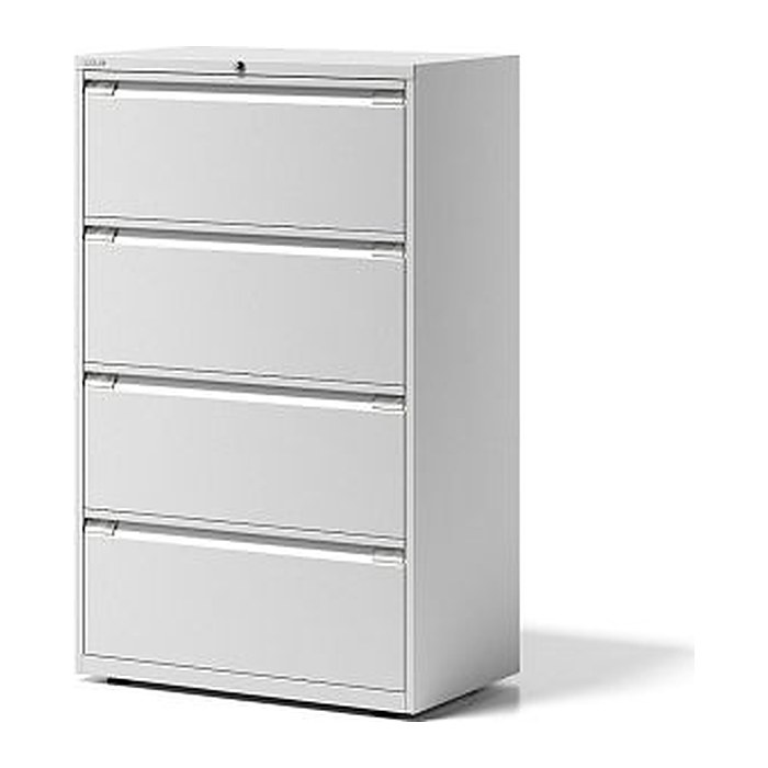 BISLEY Essentials Hängeregistraturschrank verkehrsweiß 4 Schubladen 80,0 x 47,0 x 130,0 cm, 1 St.