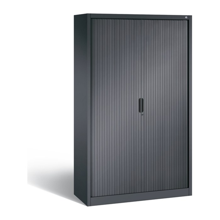 CP Omnispace Rollladenschrank schwarzgrau 4 Fachböden 120,0 x 42,0 x 198,0 cm