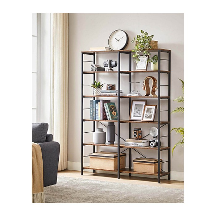 VASAGLE Bücherregal braun, schwarz 120,0 x 30,0 x 170,0 cm, 1 St.