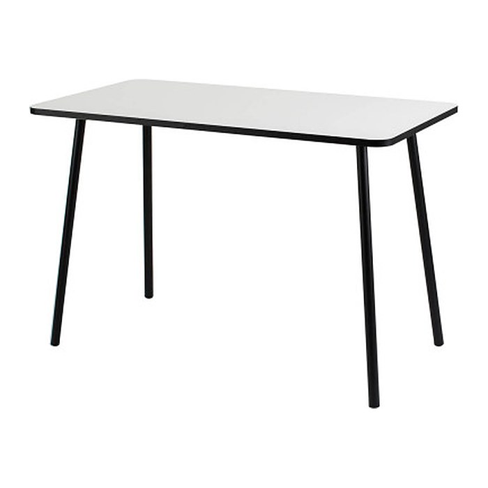 PAPERFLOW easyHome HOPM Schreibtisch weiß rechteckig, 4-Fuß-Gestell schwarz 114,0 x 60,0 cm