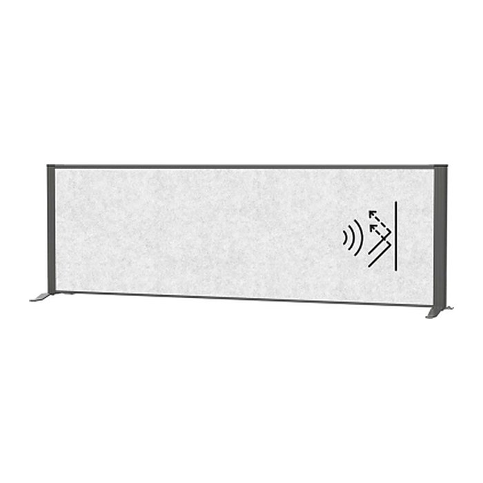 MAUL Akustik-Tischtrennwand MAULconnecto 9852689, hellgrau 160,0 x 50,0 cm, 1 St.