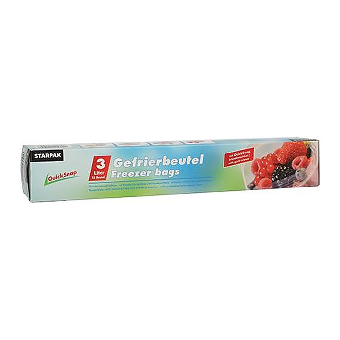 STARPAK Gefrierbeutel QuickSnap 3,0 l, 15 St.