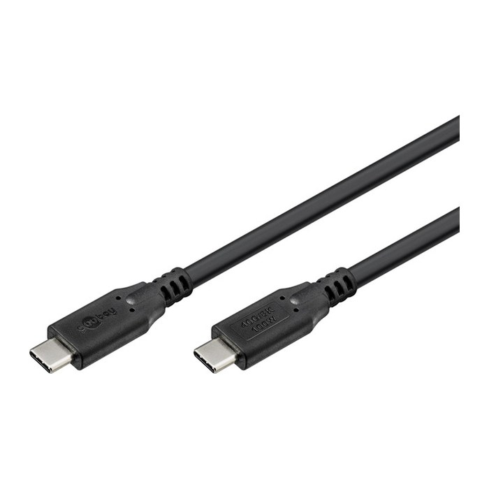 goobay USB 4 USB-Kabel 1,0 m schwarz, 1 St.
