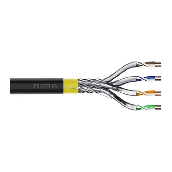 DIGITUS Erdverlegekabel Cat7a S/FTP Ring 100m schw AWG 22/