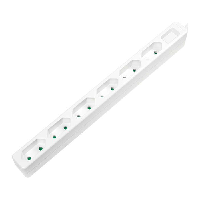 Logilink Steckdosenleiste 6-fach, 1,5m für Eurostecker, weiß