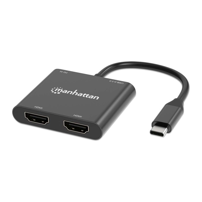 MANHATTAN USB-C PD auf Dual-HDMI-Monitor-Adapter 4K 60Hz