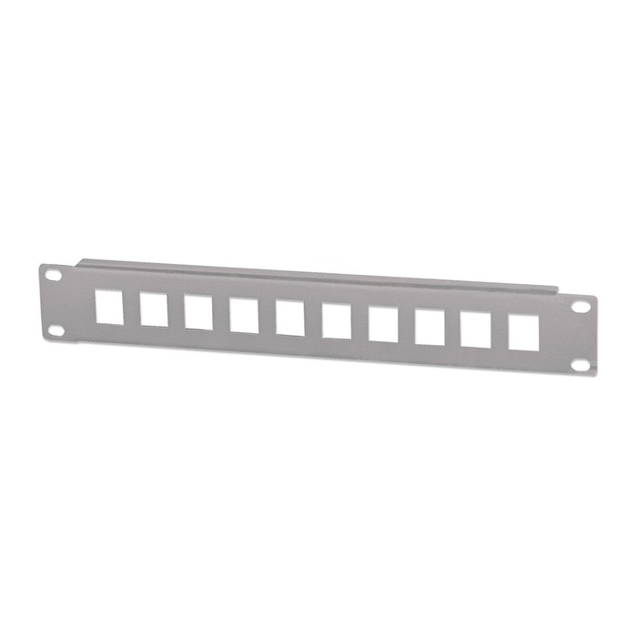 INTELLINET 10-Port Patchpanel unbestückt 10" 1 HE grau
