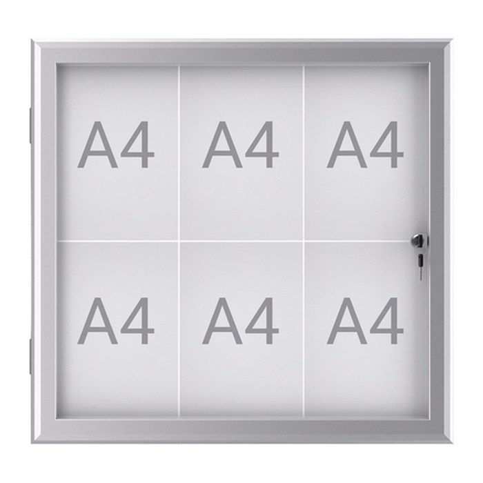 MAUL Schaukasten Excite grau 6x DIN A4 73,9 x 2,8 x 69,6 cm, 1 St.