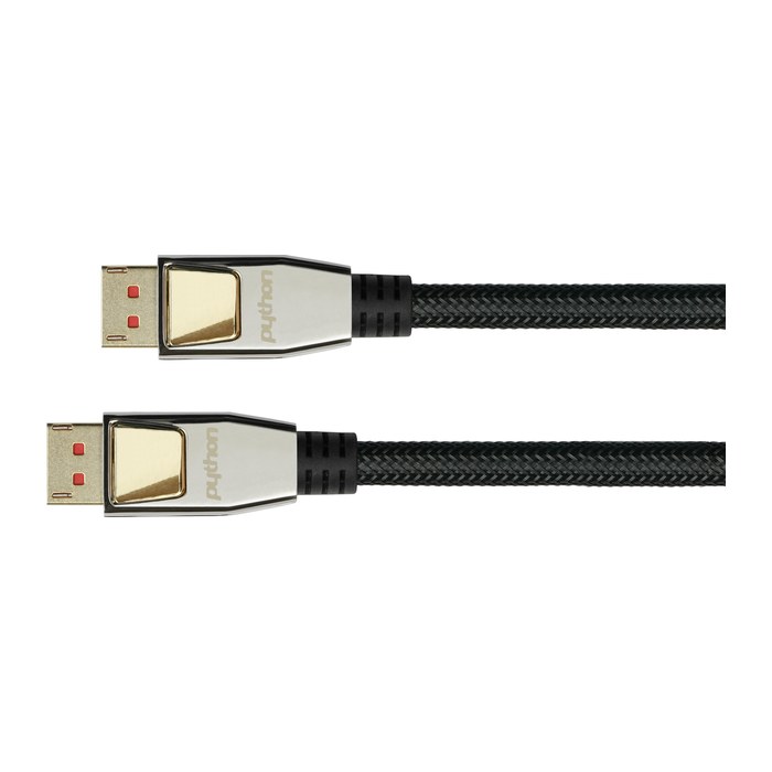 Python DisplayPort 1.4 Kabel Nylongeflecht schwarz 5m
