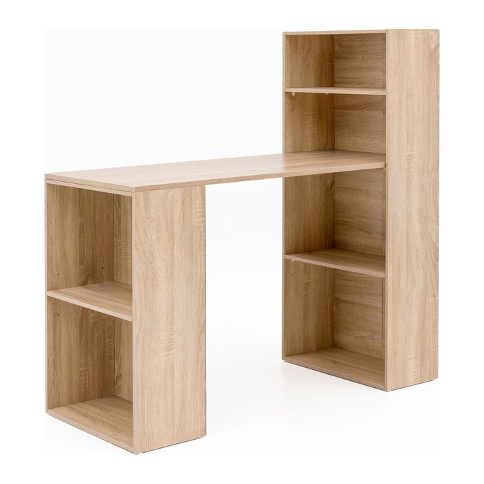 WOHNLING Schreibtisch sonoma-eiche rechteckig, Wangen-Gestell eiche 120,0 x 53,0 cm