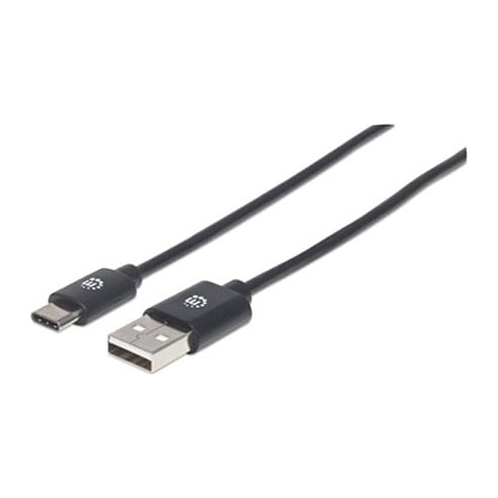 MANHATTAN USB Kabel 2.0 C -> A St/St 1.00m schwarz