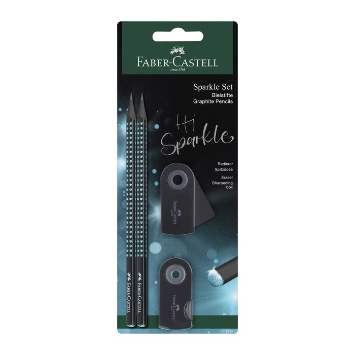 FABER-CASTELL Midnight ocean BK Bleistift-Set B schwarz/blau, 1 Set