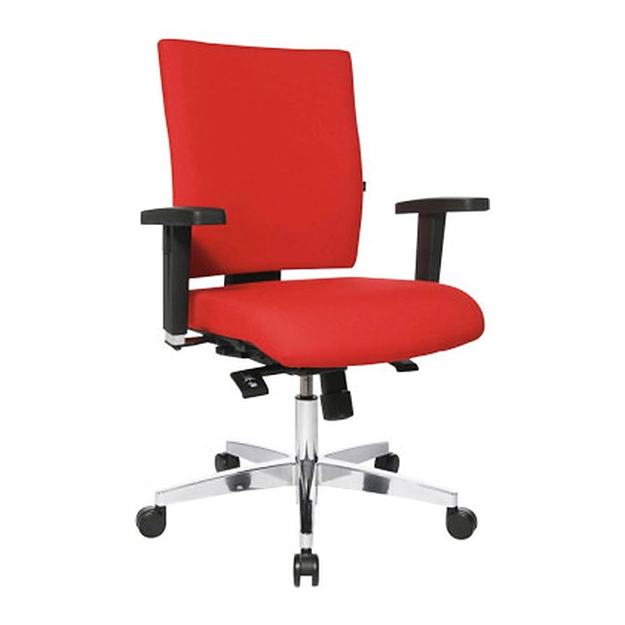 Topstar Bürostuhl Lightstar 10, LS19W0G21 Stoff rot, Gestell alu