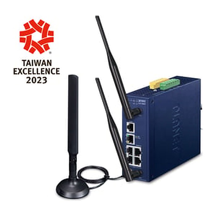 PLANET Industrial 5-Port GE LoRaWAN WLAN Gateway LCG-300W-EU