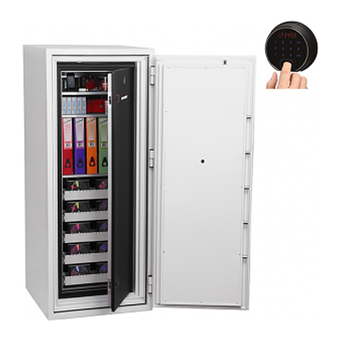 phoenix Tresor DATA COMMANDER mit Feuerschutz signalweiß 69,0 x 72,0 x 168,5 cm