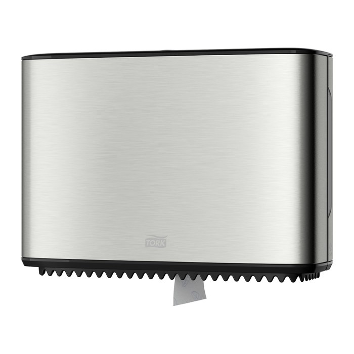 TORK Toilettenpapierspender Mini Jumbo T2 460006 edelstahl, schwarz Metall, Kunststoff, 1 St.
